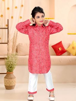 Pehanaava - Cotton Printed Front Opent Collar Punjabi Salwar Suits (Set of 2)