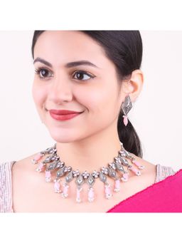 GRIIHAM - Silver Oxidised Elegant Jewellery Set