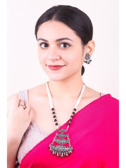 GRIIHAM - Silver Oxidised Elegant Jewellery Set