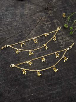 GRIIHAM - Gold Finish Pearls Matil Ear Chain