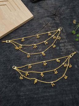 GRIIHAM - Gold Finish Pearls Matil Ear Chain
