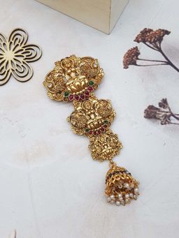 GRIIHAM - Gold Finish Half Jadai Billai Hair Pin