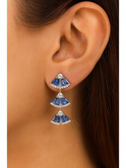 RUHA JEWELS - Casual Sapphire Silver Earrings