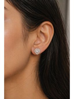 RUHA JEWELS - Pure Blush Rosegold Studs Silver Earrings