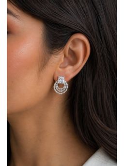 RUHA JEWELS - Silver Prism Drop Earrings
