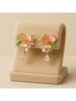 RUHA JEWELS - Chic Flower Silver Earrings