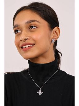 RUHA JEWELS - Moonlit Diamond Silver Jewellery Set