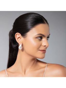 MAASHA - Silver Minimalist Lightweight Teardrop Earrings For Women