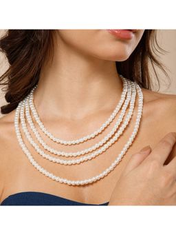 MAASHA - Multi-Layer White Pearl Necklace