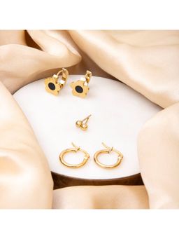 MAASHA - Minimalist And Lightweight Hoops Earrings (Pack Of 3)