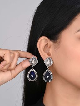 Anvik - Hand Painted Pear Shaped Drop Earrings