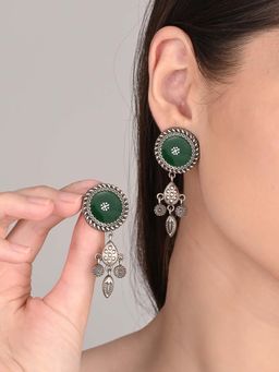 Anvik - Hand-Painted Geometric Drop Earrings