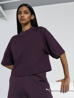 Puma - Classics Oversized Women Purple T-Shirt