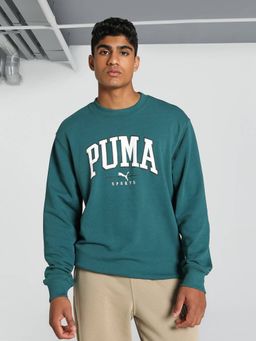 Puma - Squad Round Neck Tr Men Green Sweatshirt