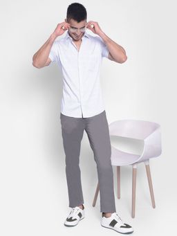 CRIMSOUNE CLUB - Men's White Printed Shirt