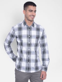 CRIMSOUNE CLUB - Men's White Checked Shirt