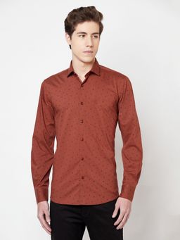 CRIMSOUNE CLUB - Men Brown Floral Printed Shirt