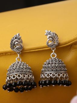 Anika's Creations - Anika's Creation Traditional German Silver Kashimiri Jhumki