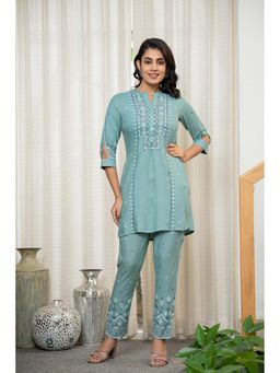 Juniper - Green Printed Liva Rayon Co-Ord (Set of 2)