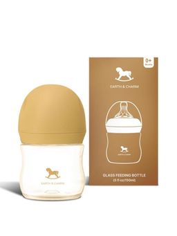 Kidbea - Beige Printed Feeding Bottles With Anti-Colic Nipple 150 Ml (6-12 Months)