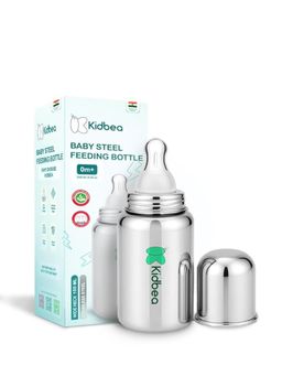 Kidbea - Infants Stainless Steel Pba Proof Feeding Bottles 150Ml (6-12 Months)