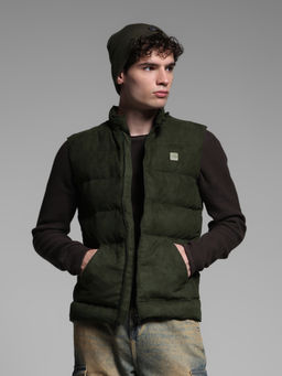 Jack & Jones - Green Regular Fit Puffer Jacket
