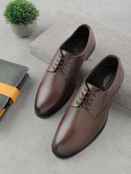 LIBERTY - Fortune HML-11E Brown Formal Lacing Derbies Shoes For Men