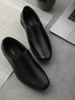 LIBERTY - Fortune HML-18E Black Formal Non Lacing Loafers For Men