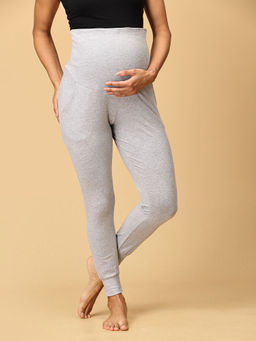 The Mom Store - Comfy Maternity Joggers Light Grey