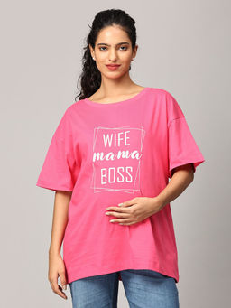 The Mom Store - Wife-Mama-Boss Oversized Mumma T-Shirt