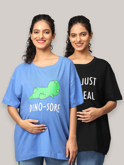 The Mom Store - Oversized Mumma T-Shirt - Multi-Color (Pack of 2)