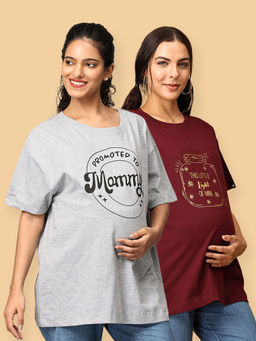 The Mom Store - Oversized Mumma T-Shirt - Multi-Color (Pack of 2)