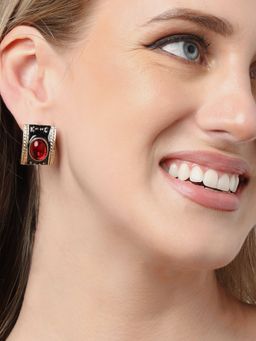 Sohi - Gold Plated Party Designer Stone Stud for Women