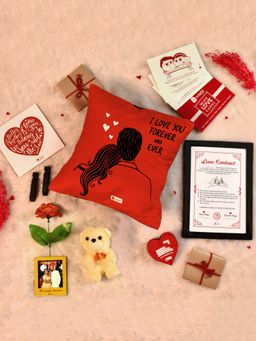 Indigifts - Cushion Valentine Set Love Gifts (Set Of 14) Valentine Gift