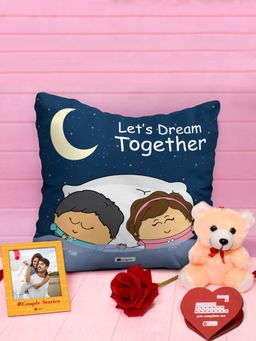 Indigifts - Valentine Gifts for Love Quote Cushion (Set Of 5) (12X12 Inches)