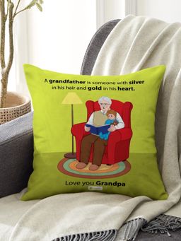 Indigifts - Grandfather Love You Grandpa Quote Cushion Cover with Filler (12x12 inches)