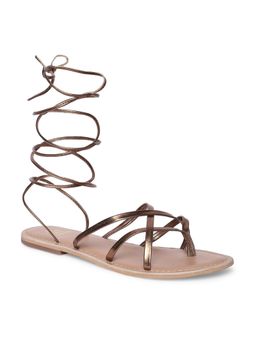 Tao Paris - Women Chelsea Tie Ups Casual Bronze Flats