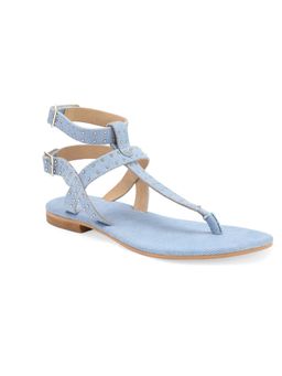 Tao Paris - Women Nairobi Blue Denim Casual Flat Sandals