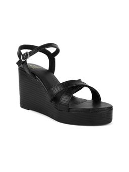 Tao Paris - Women Shadow Black Wedge Sandals