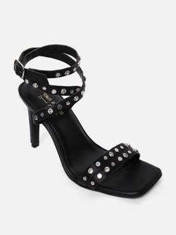 Tao Paris - Women Calista Black Studded Stiletto Heels Sandals