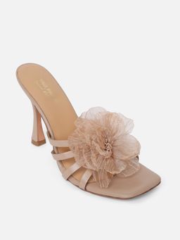 Tao Paris - Women Belle Leather Nude Beige Stilettos Heels With Detachable