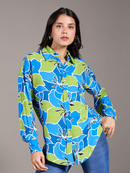 Twenty Dresses by Nykaa Fashion - Multicolor Printed Collar Neck Full Sleeves Shirt