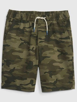 GAP - Boys Mid-Rise Camouflage Regular Fit Shorts - Olive