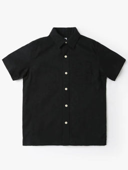 GAP - Boys Spread Collar Shirt - Black