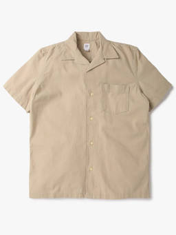 GAP - Boys Camp Collar Relaxed Fit Shirt - Brown