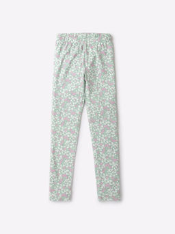 GAP - Girls Skinny-Fit Mid-Rise Floral Leggings - Green