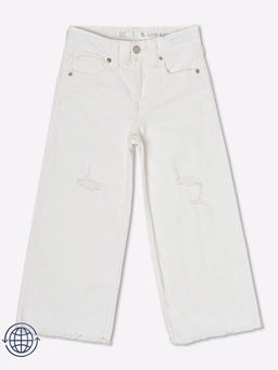 GAP - Girls Mid-Rise Regular Fit Jeans - White
