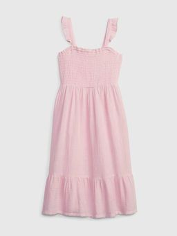 GAP - Girls Ruffle Detail Midi Dress - Pink