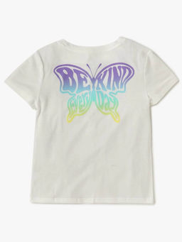 GAP - Girls Printed Round Neck T-Shirt - Off White