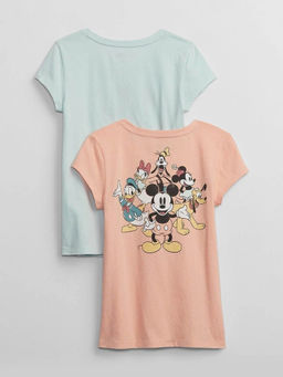 GAP - Girls Character Print Printed Round Neck T-Shirt - Multi-Color (Pack of 2)